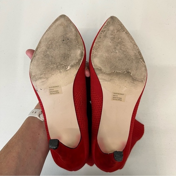 MIA McKinley Red Sock Boots Booties Size 8.5 - Picture 7 of 10